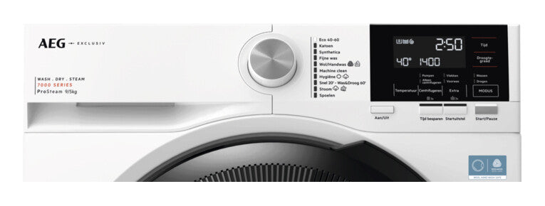 AEG Series 7000 LWR739X64 Was-droogcombinatie Ingebouwd Voorlader Wit
