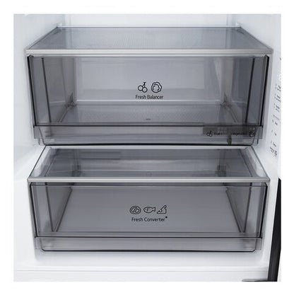 LG GBBS322CEV koel-vriescombinatie Vrijstaand 375 l Zwart