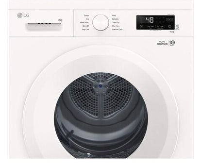 LG RHX1008NWH wasdroger Vrijstaand Voorlader 8 kg Wit