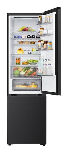 LG GBBS322AEV koel-vriescombinatie Vrijstaand 375 l Zwart