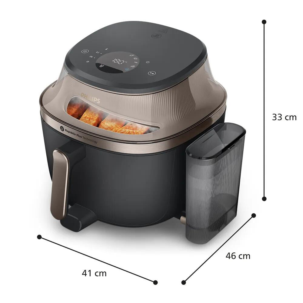 Philips 5000 series Novaplus Airfryer 5000-serie met Stoomfunctie en uitschuifbare rail 7,2 l