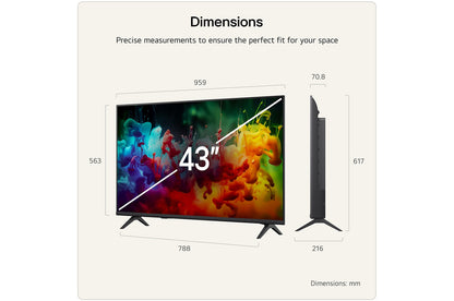 LG QNED 43QNED72B6B 109,2 cm (43") 4K Ultra HD Smart TV Zwart