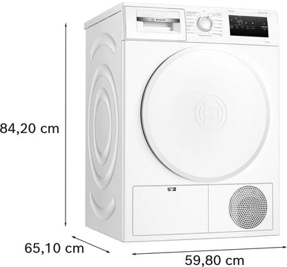 Bosch Serie 4 WTH8300MNL wasdroger Vrijstaand Voorlader 8 kg Wit
