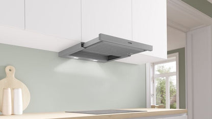 Bosch DFL064W54 afzuigkap Semi-inbouw (uittrekbaar) Metallic, Zilver 394 m³/uur