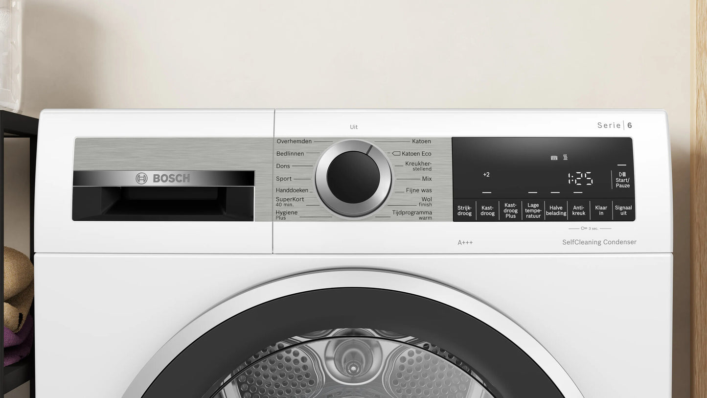 Bosch Serie 6 WQG235D2NL wasdroger Vrijstaand Voorlader 8 kg Wit