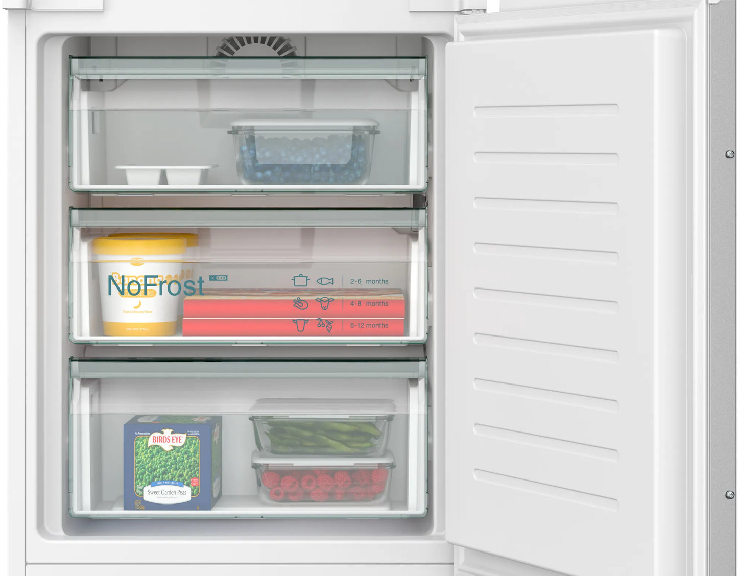 Siemens iQ100 KI96NNSE0 koel-vriescombinatie Ingebouwd 290 l Wit