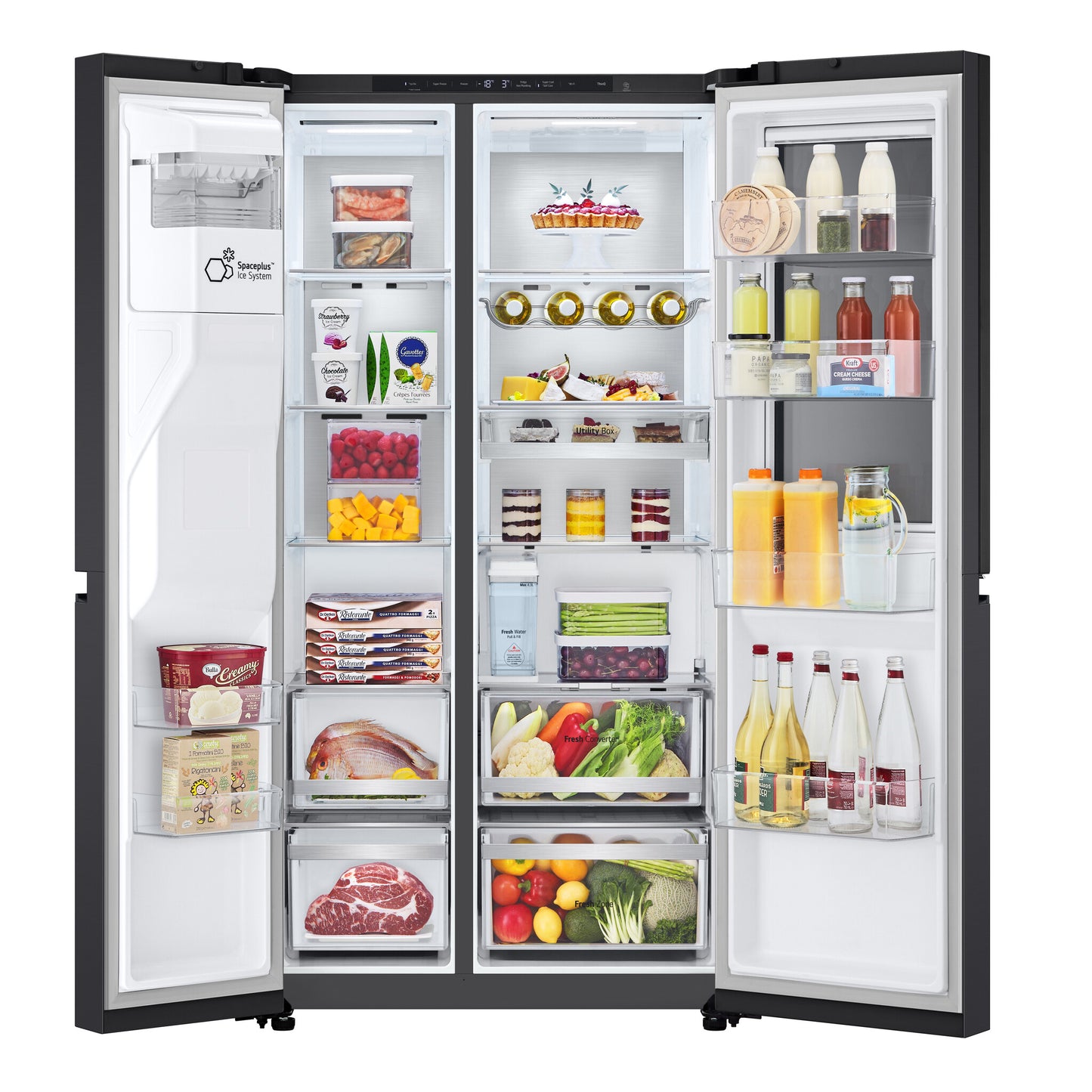 LG InstaView GSXE91EVAD amerikaanse koelkast Vrijstaand 628 l Zwart