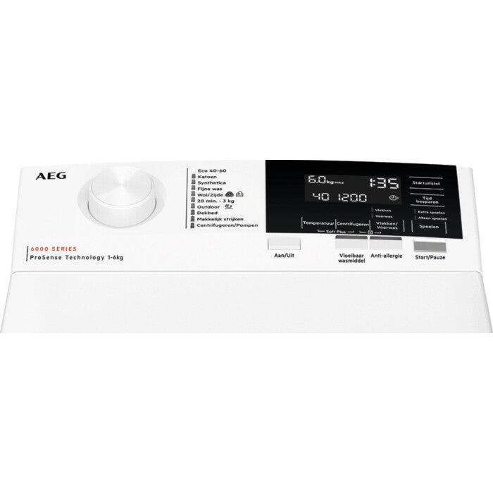 AEG LTR6363A wasmachine Bovenlader 6 kg 1300 RPM Wit