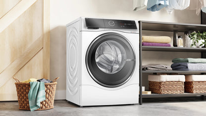 Bosch Serie 8 WNC254A0NL Was-droogcombinatie Vrijstaand Voorlader Zwart, Wit