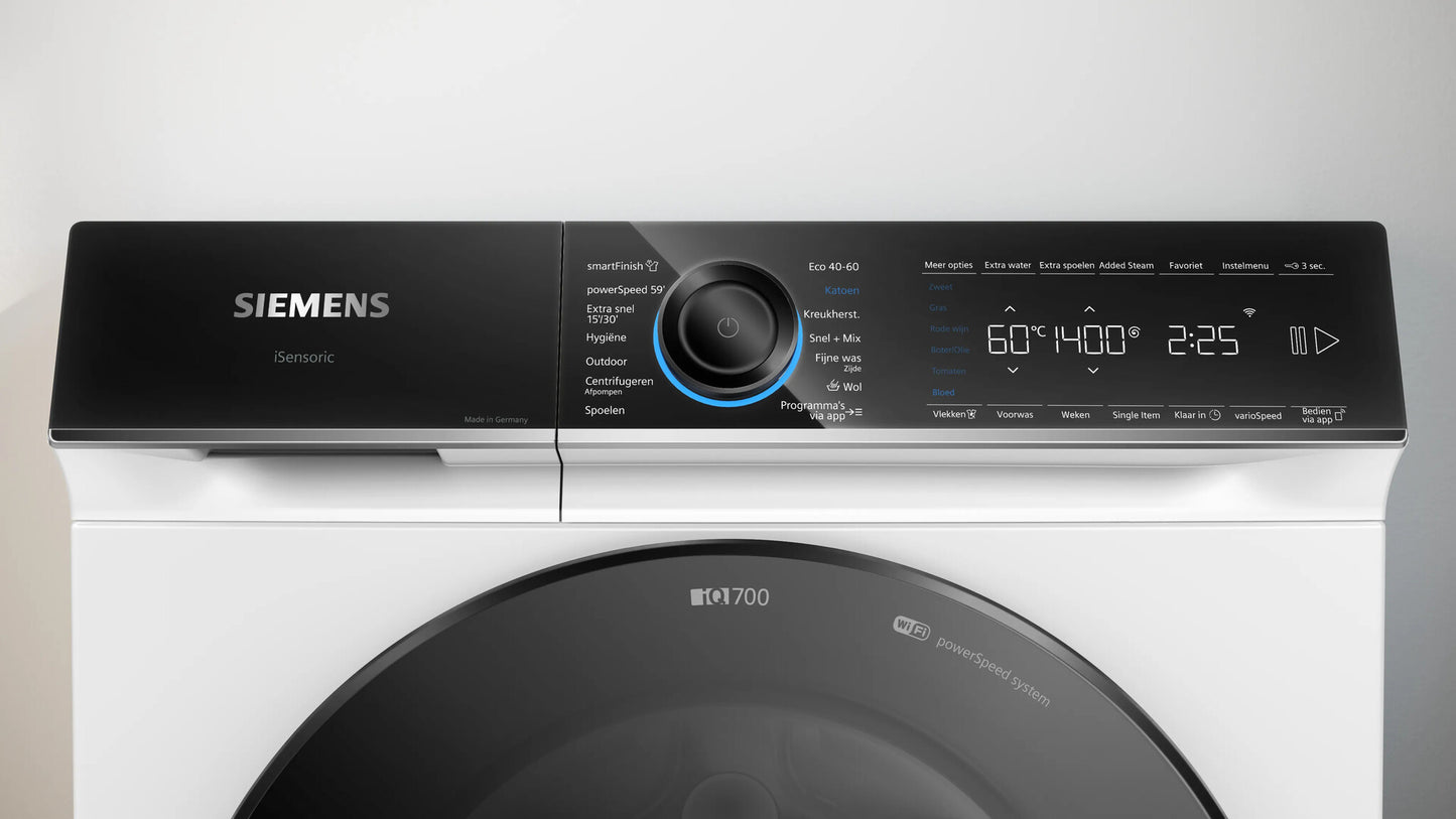 Siemens iQ700 WG44G20BNL wasmachine Voorlader 9 kg 1400 RPM Wit