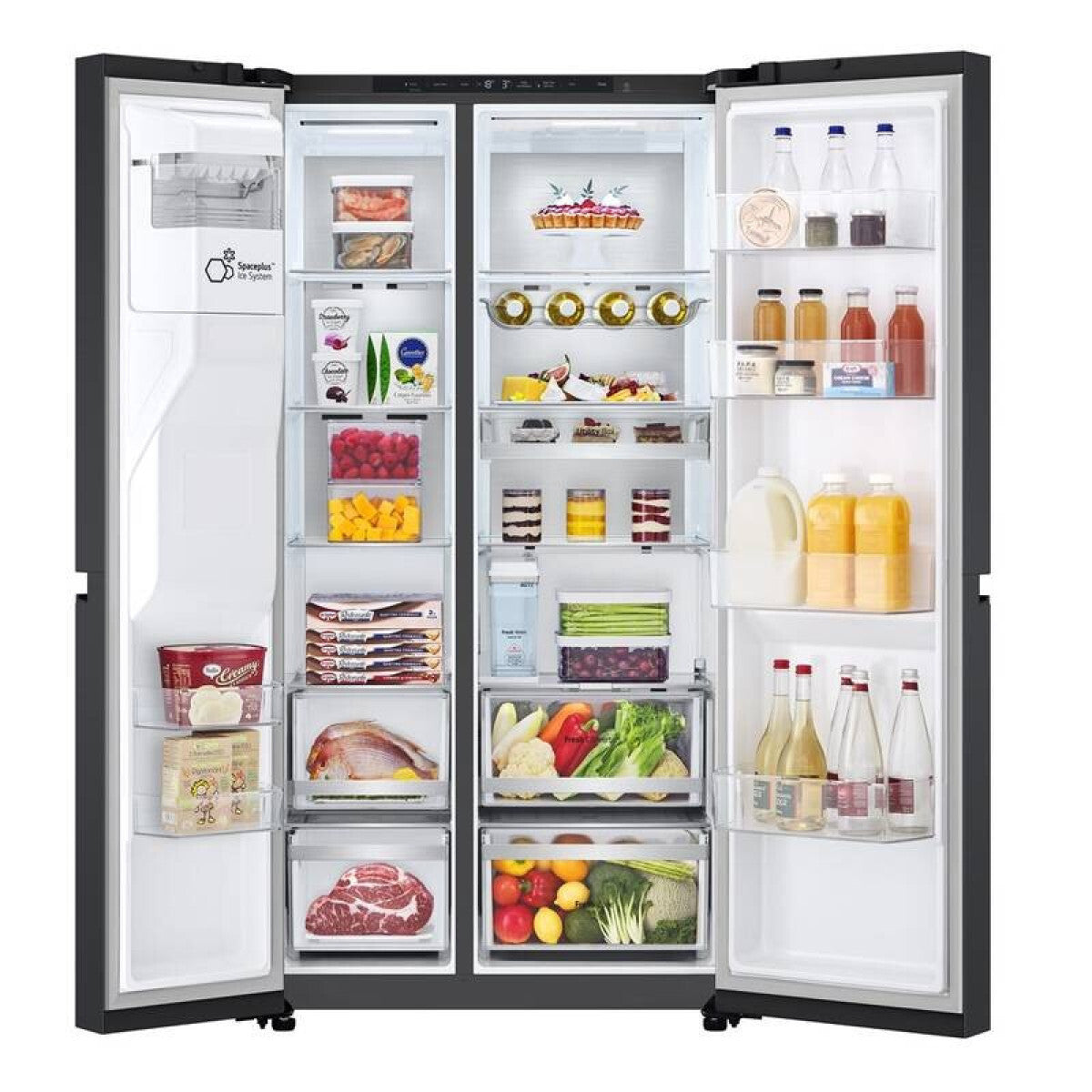 LG GSLE91EVAC amerikaanse koelkast Vrijstaand 628 l Zwart