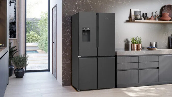 Siemens iQ500 KF96DAXEA amerikaanse koelkast Vrijstaand 574 l Zwart, Roestvrijstaal