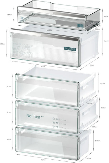 Siemens iQ500 KG49N4XAF koel-vriescombinatie Vrijstaand 440 l Zwart