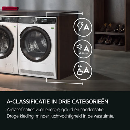 AEG Series 9000 TR97MUNCHEN wasdroger Vrijstaand Voorlader 9 kg Wit
