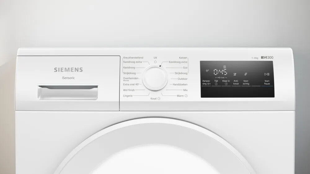 Siemens iQ300 WT43H00SNL wasdroger Vrijstaand Voorlader 8 kg Wit