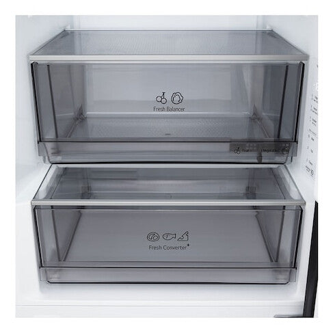LG GBBS322AEV koel-vriescombinatie Vrijstaand 375 l Zwart