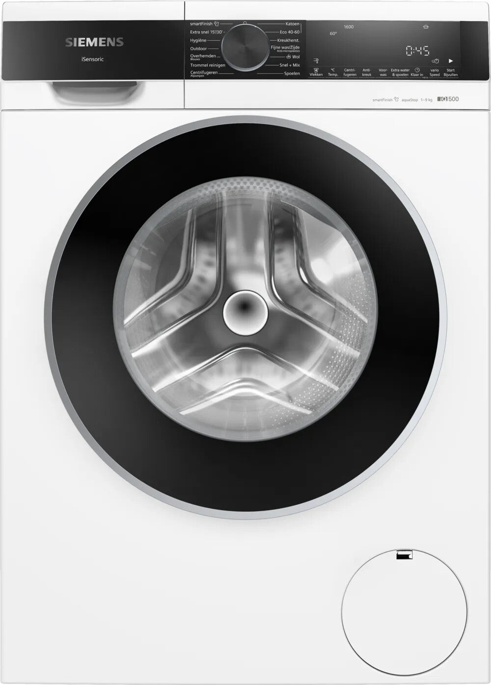 Siemens iQ500 WG46G2ZKNL wasmachine Voorlader 9 kg 1600 RPM Wit