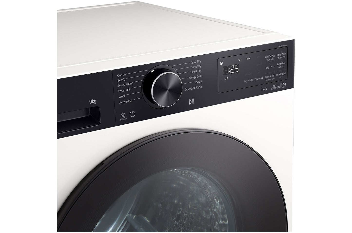 LG RHX5009THB wasdroger Vrijstaand Voorlader 9 kg Wit
