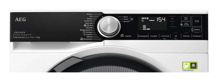 AEG Series 9000 TR9HAMBURG wasdroger Vrijstaand Voorlader 9 kg Wit