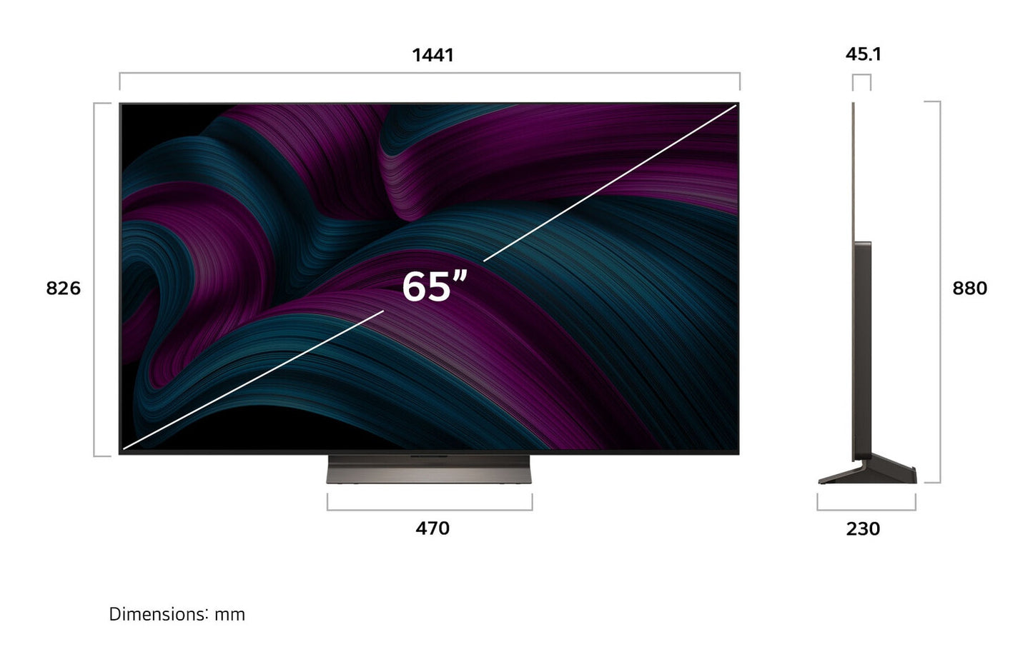 LG OLED evo AI OLED65C56LB 165,1 cm (65") 4K Ultra HD Smart TV Wifi Bruin