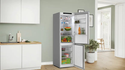 Bosch Serie 4 KGN362LAF koel-vriescombinatie Vrijstaand 321 l Metallic