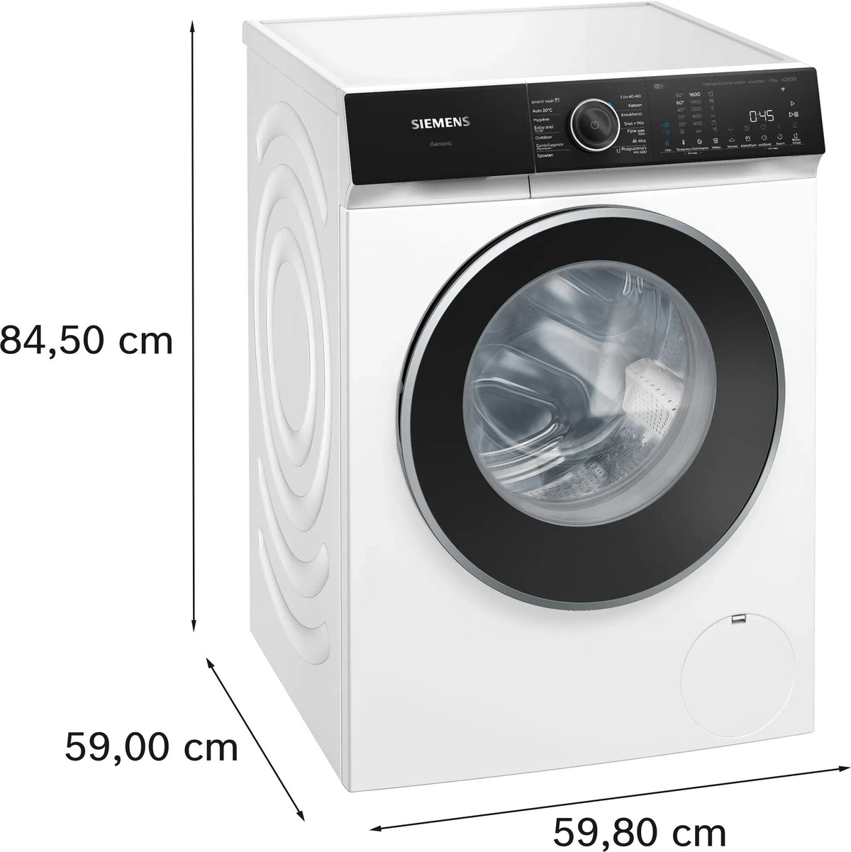 Siemens iQ500 WG46H2A7NL wasmachine Voorlader 9 kg 1600 RPM Wit