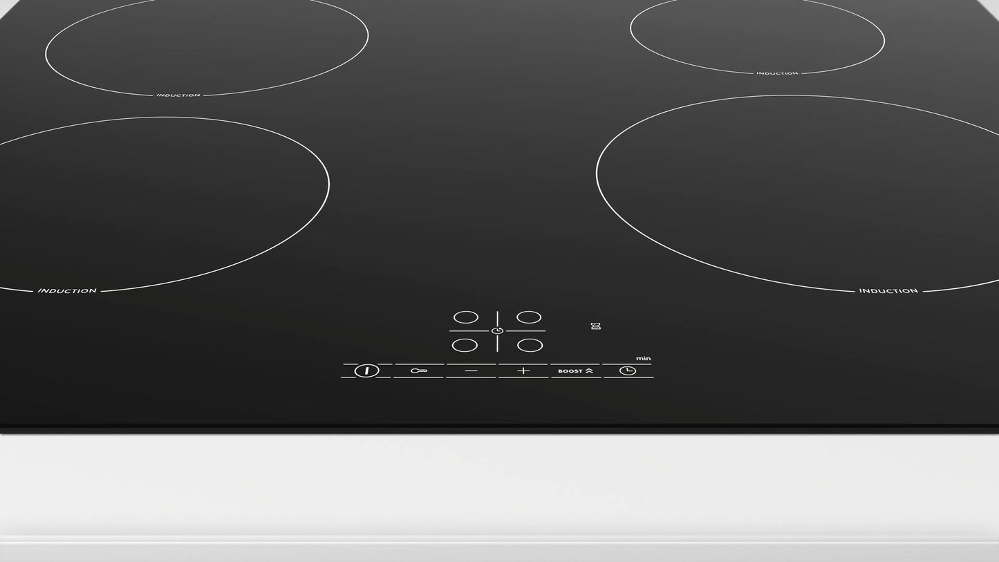 Bosch Serie 4 PUE61RBB6E kookplaat Zwart Ingebouwd 59.2 cm Inductiekookplaat zones 4 zone(s)