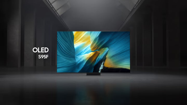 Samsung S95F OLED televisie met kleurrijk beeld